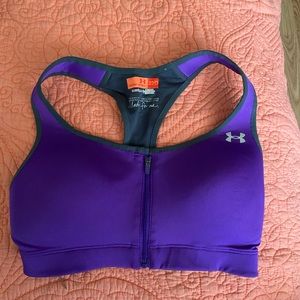 Under Armour front zip sports bra
